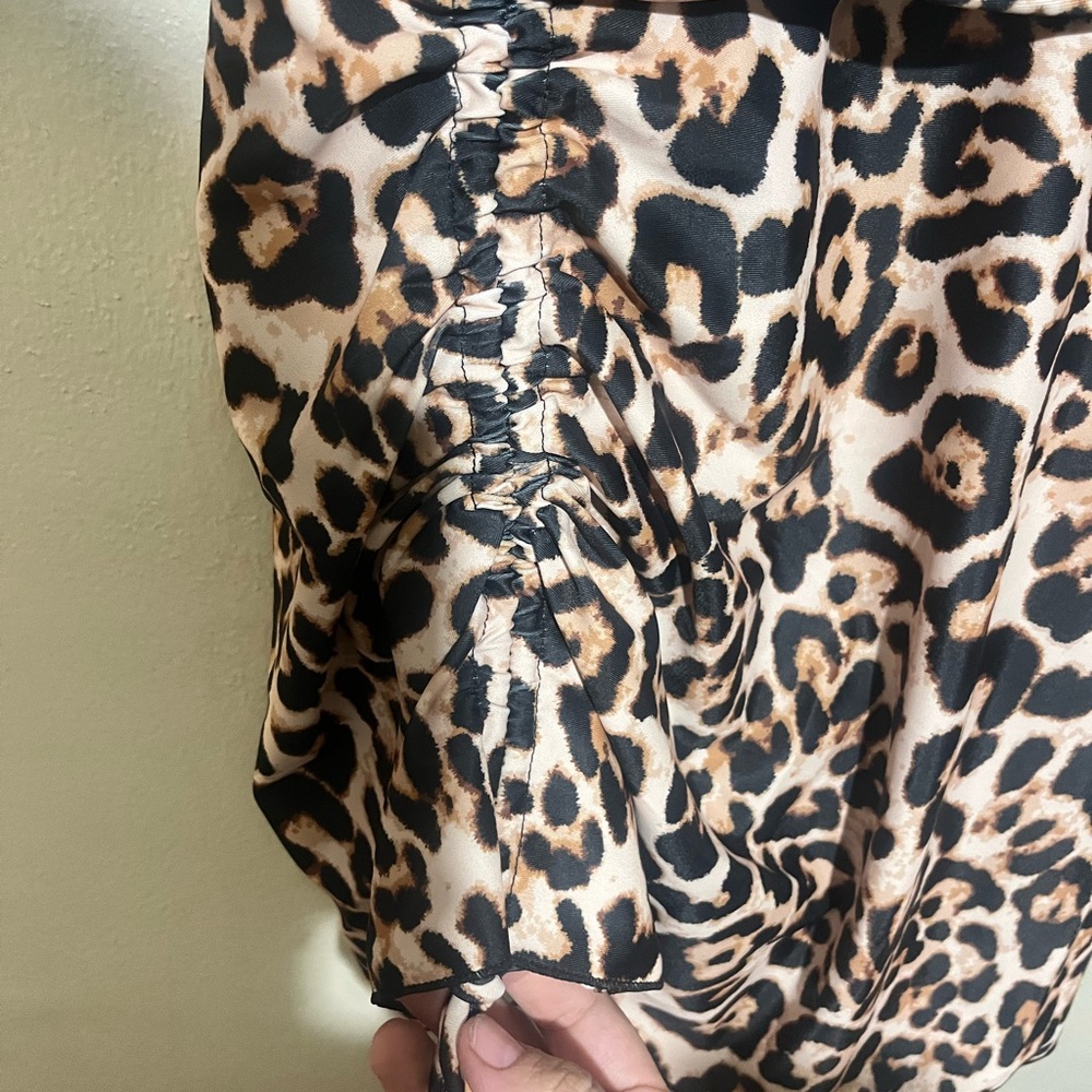 Leopard Print Wrap Swimsuit - Picture 2 of 4